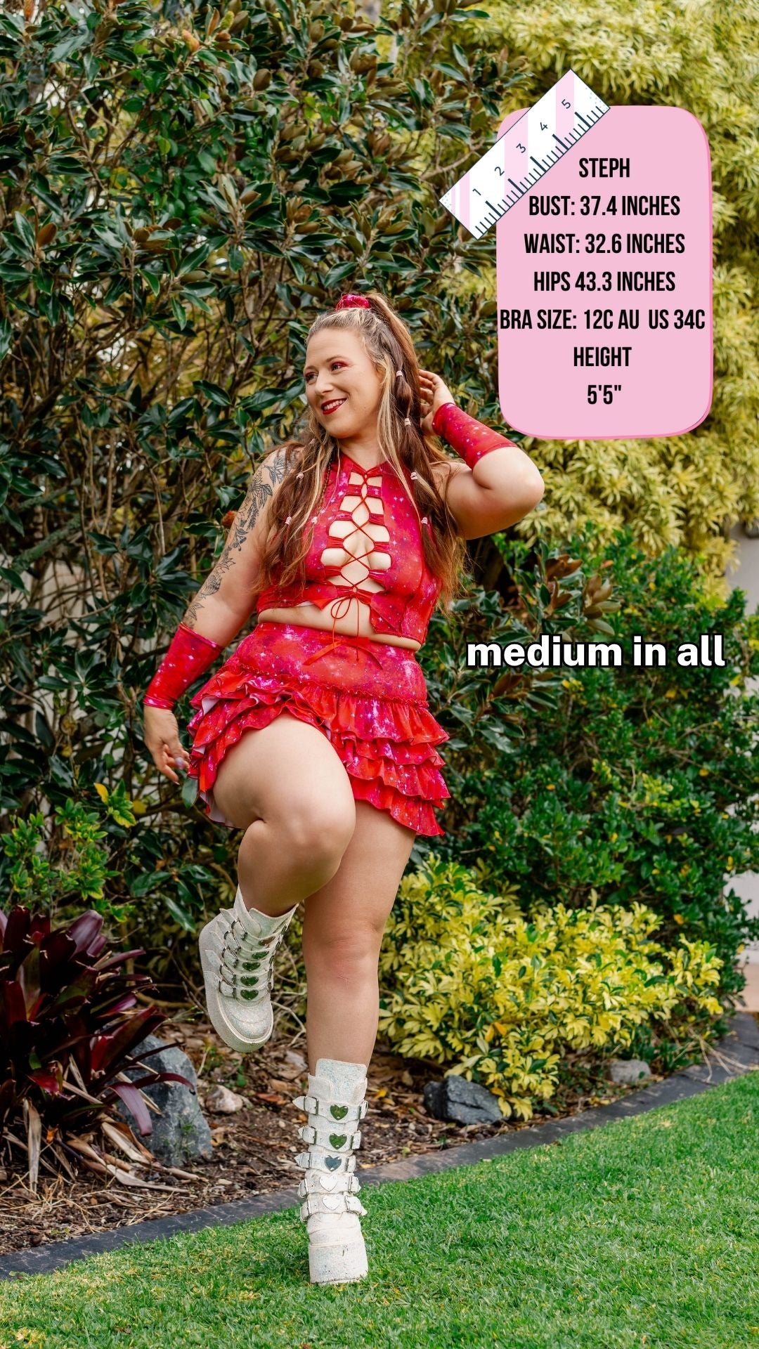 ✨COMING SOON✨ Red In The Stars Ruffle Mini Skort