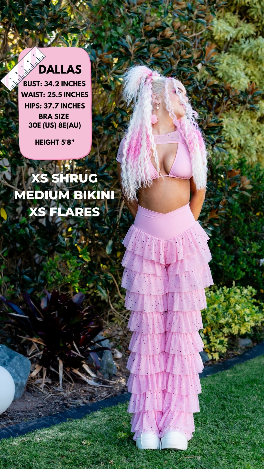 ✨COMING SOON✨ Pink Glitter Ruffle Flares