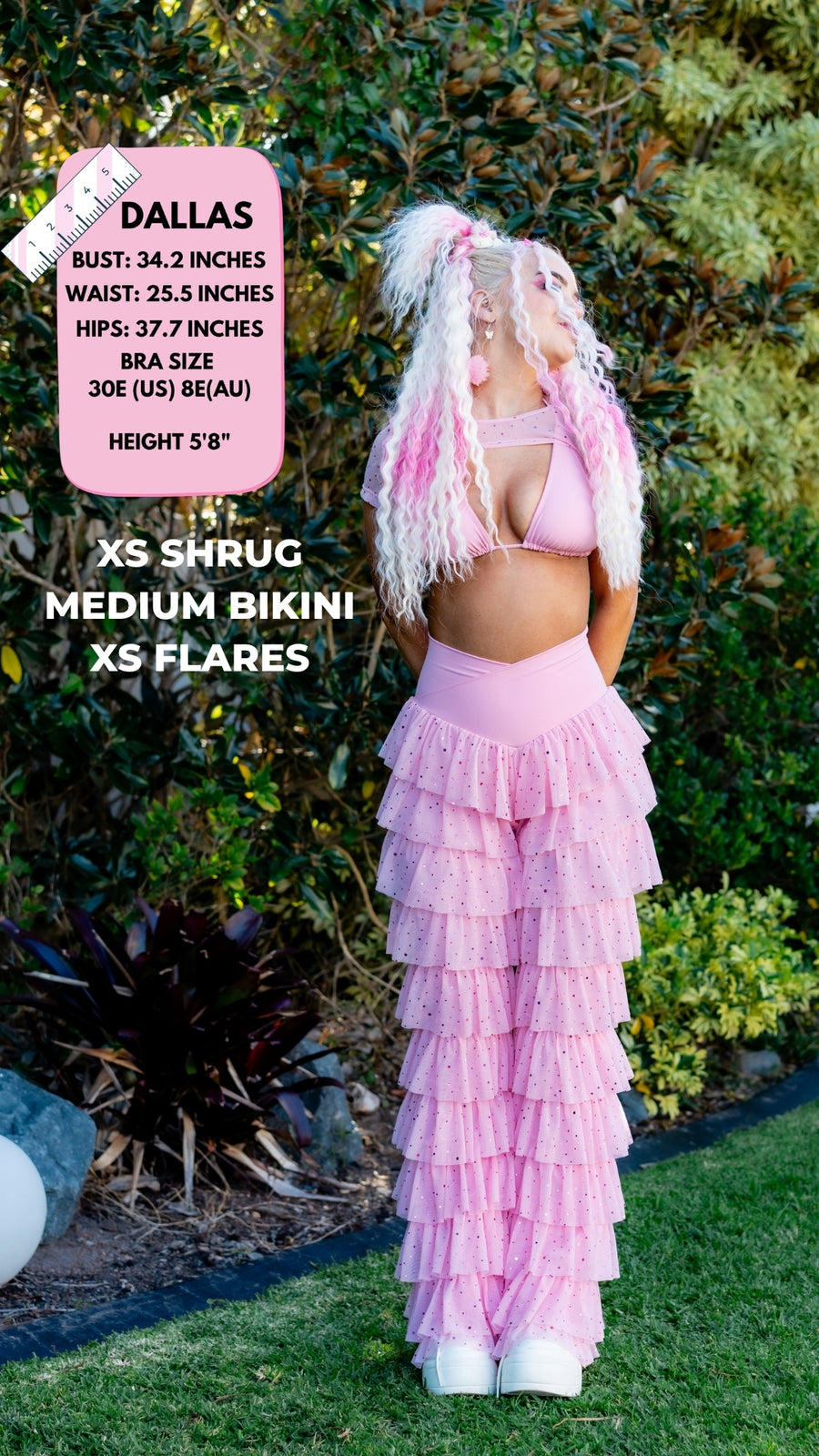 ✨COMING SOON✨ Pink Glitter Ruffle Flares