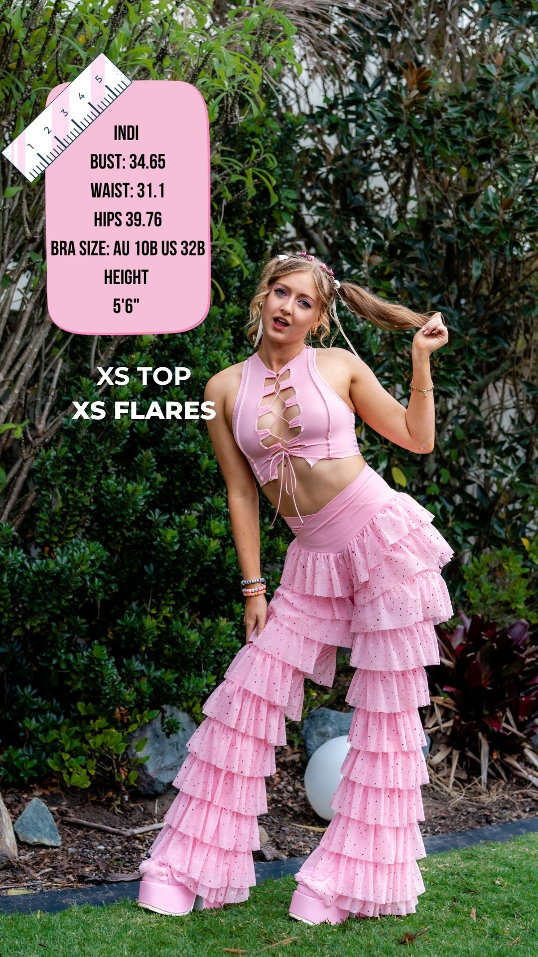 ✨COMING SOON✨ Pink Glitter Ruffle Flares