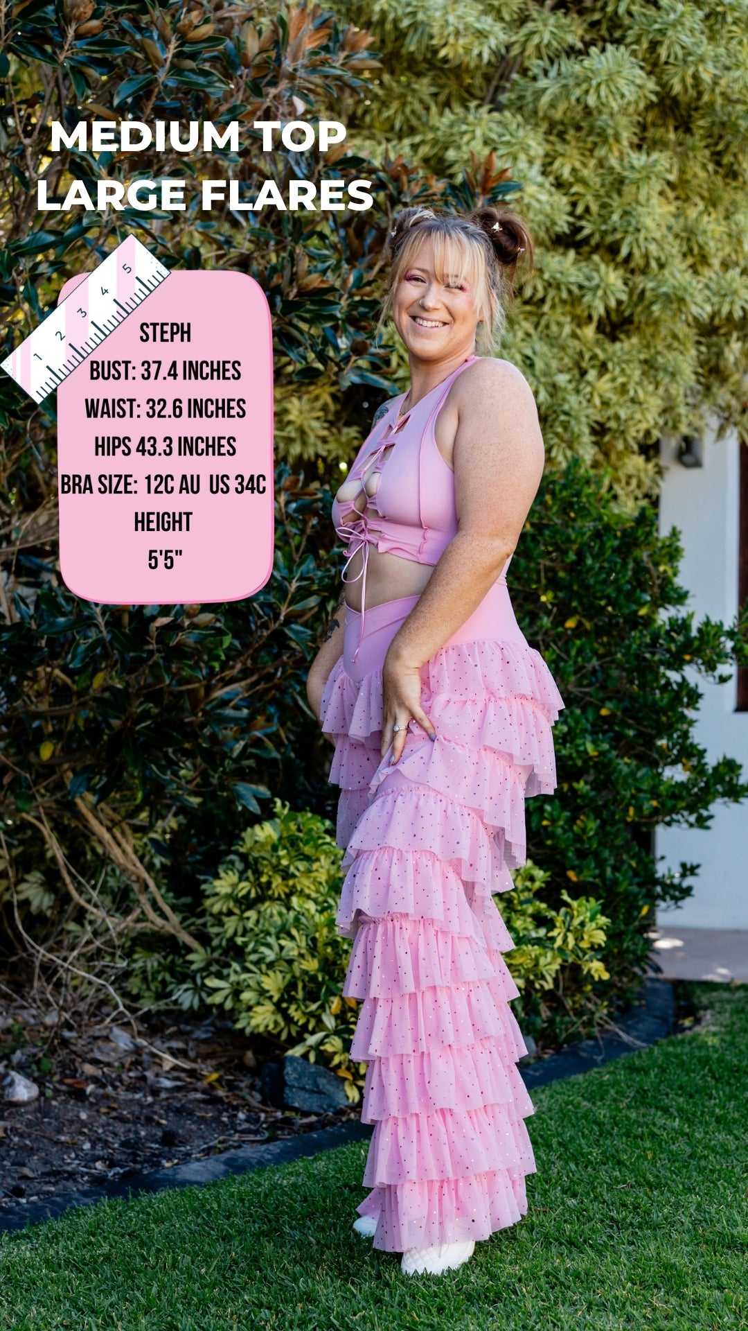 ✨COMING SOON✨ Pink Glitter Ruffle Flares