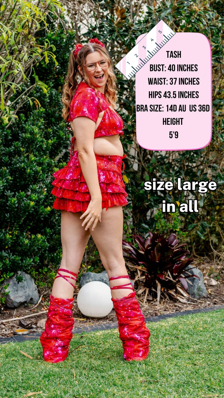 ✨COMING SOON✨ Red In The Stars Ruffle Mini Skort