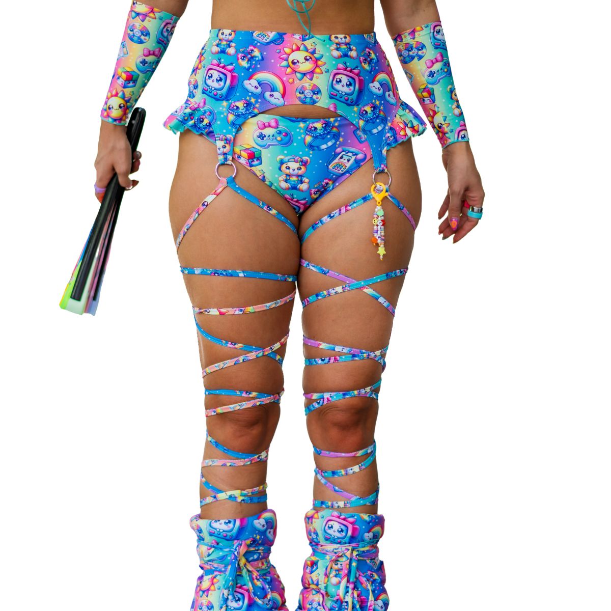 ✨COMING SOON✨ Kandi Kid Frilly Garter With Built In Leg Wraps