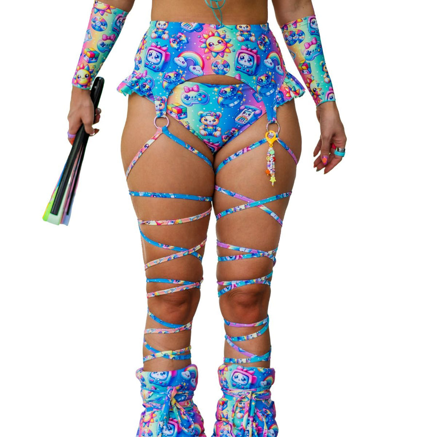 ✨COMING SOON✨ Kandi Kid Frilly Garter With Built In Leg Wraps