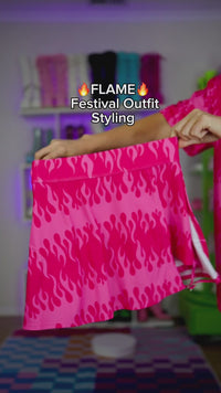 Red Flame Buckle Skort PRE-ORDER