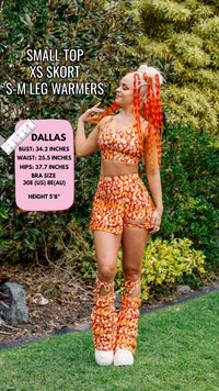 Thumbnail for ✨COMING SOON✨ Buckle Skort Orange Flame
