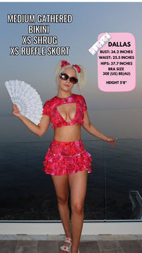 Thumbnail for ✨COMING SOON✨ Red In The Stars Ruffle Mini Skort