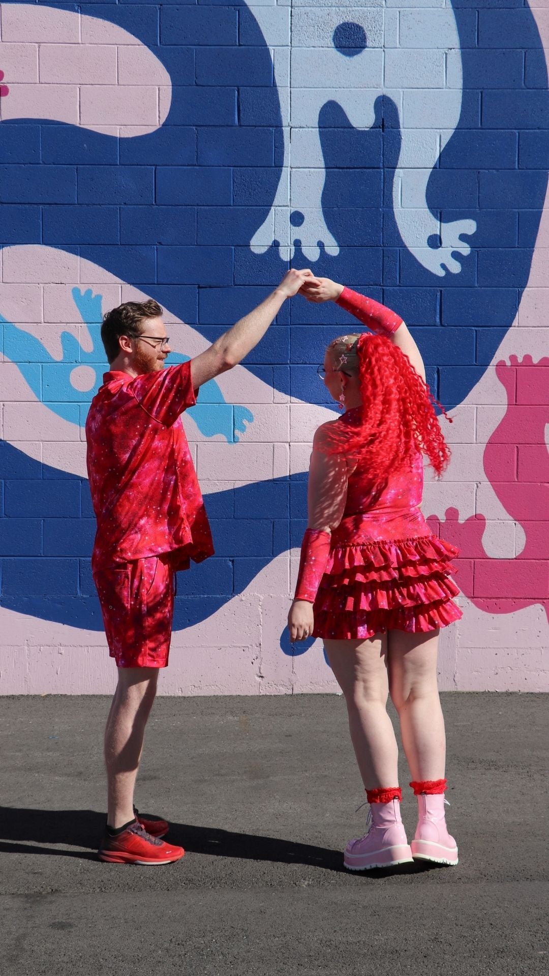 ✨COMING SOON✨ Red In The Stars Ruffle Mini Skort